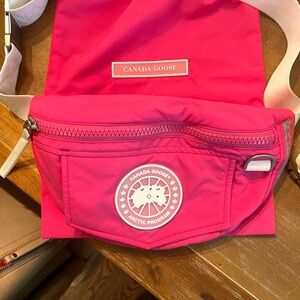 Canada Goose Pink Belt Bag- new condition, never used with dust bag.